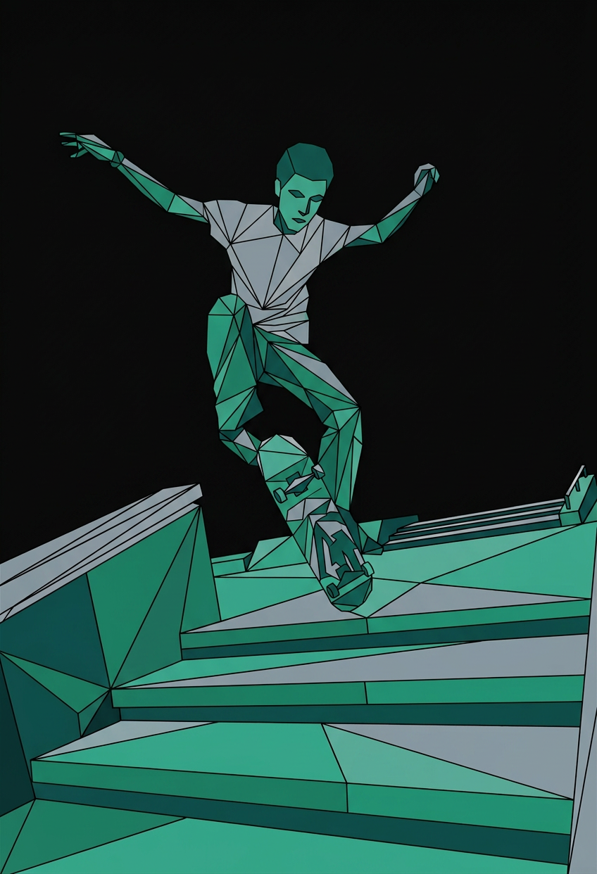 SK8-XR low-poly skater